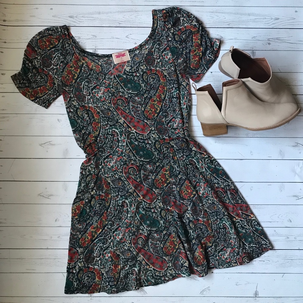 Orion London paisley tie back tunic top/mini dress